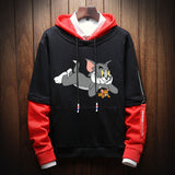 Tom and Jerry Hoodie Sweater for Male and Female Students Spring and Autumn Bottoming Shirt
