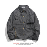 Men Long-Sleeved Shirt Spring Jacket Men Baggy Coat