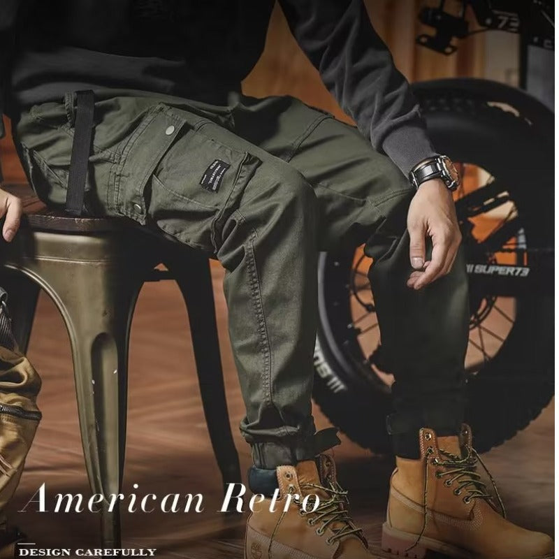 Men Cargo Pants Spring and Autumn Fashion Brand Men's Wide Pants Men's Casual Pants
