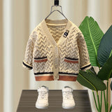 Toddler Boys Sweater Boys' Cardigan Sweater Spring and Autumn Knitwear Baby