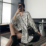 Dalmatian Coat Chiffon Shirt Polka Dot