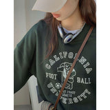 Diana Harvard Sweatshirt Cartoon Print Sweatshirt