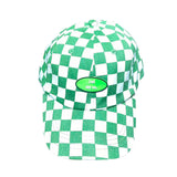 Vintage Check Baseball Cap Checkered Letters
