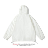 Men Sun Protection Clothing Simple Hooded Lightweight Breathable Sun Protection Clothing Men and Women Loose Casual