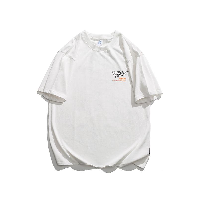 Men T Shirt Summer Casual Tops Men's Summer Short-Sleeved T-shirt Men's Fashion Brand Casual Simple Cartoon round Neck Loose T-shirt