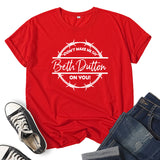 Beth Dutton Outfits Printed T-shirt Loose Casual Fashion