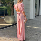 Women Bohemian Dress Summer Sexy V-neck Backless