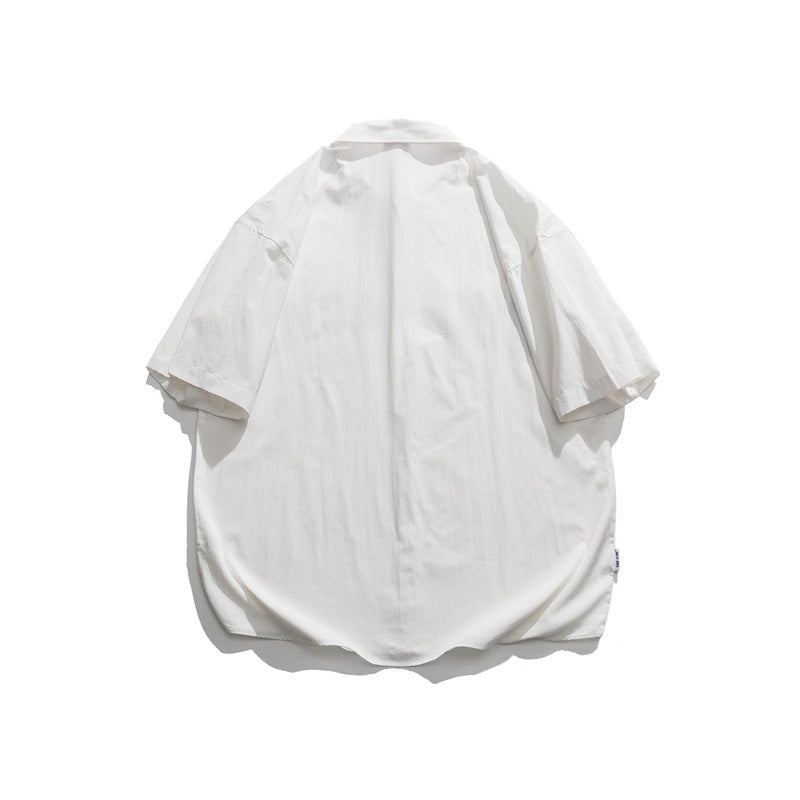 2022 Summer Man Outfits Printed Letter Short Sleeve Shirt