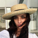 Straw Hat Curved Brim Straw Hat Female Sun Hat Sun Protection Beach Hat
