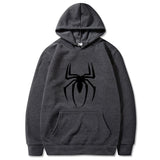 Men Spider Hoodie Spider-Man Pattern Printed Fleece Hoodie