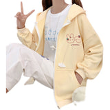 Gothic Lolita Harajuku Style Clothing Autumn Knitted Cute Girl Coat Cardigan Hooded Student