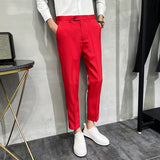 Men Trousers Summer Thin Men Small Suit Pants