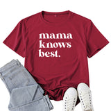 Boy Mama T Shirt Mama Best Letter Print T-shirt