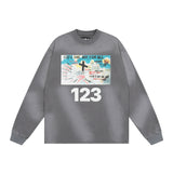 Rrr123 Sweatshirt Joint Name Fog Cross Printed Terry