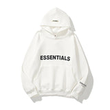 Fog Essentials Hoodie Fear of Fog Double Line Essentials Adhesive Three-Dimensional Letter Sweater Hoodie Couples Coat