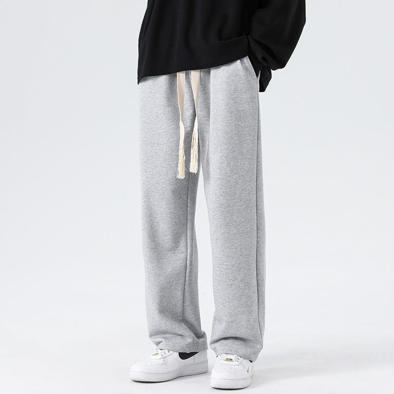 Men Sweatpants Drawstring Wide Leg Loose Sports and Leisure