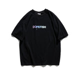 Men's T-shirt Short-Sleeved T-shirt Men's Summer Hip Hop Cool Graffiti Printing Loose Trendy Half-Length Sleeves T