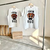 Human Made T-Shirt Dog Pattern Loose Men and Women Slub Cotton T-shirt