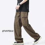 Men Cargo Pants Overalls Men's Autumn Loose