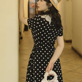 Women cottagecore Dress Summer Vintage Skirt V-neck Dress