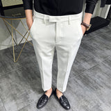 Men Trousers Black Suit Pants