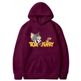 Tom and Jerry Hoodie Casual Fashionable Student Sweater