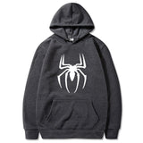 Men Spider Hoodie Spider-Man Pattern Printed Fleece Hoodie