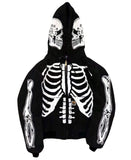 Skeleton Hoodie Spring and Autumn Thin Skull Hooded Sweater Cardigan