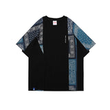 2022 Summer Man Outfits Stitching Paisley Half Sleeve