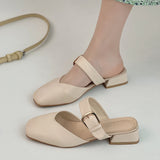 Nude Block Heel Sandals
