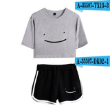 Dreamwastaken Men's Novelty Hoodies Dream Merch Shirt Printed Sexy Navel Exposed T-shirt Shorts Set