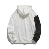 Smiley Face Hoodie Spring Color Stitching Hoodie Men and Women