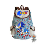Sonic Backpack Hedgehog Sonic Backpack Cute Pattern Drawstring Backpack