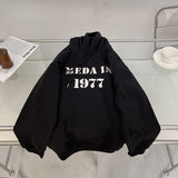 Harvard Sweatshirt 1977 Printed Hooded Fleece Lined Sweater