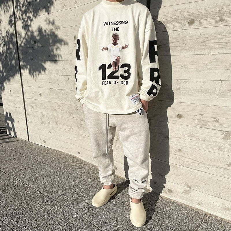 Rrr123 Sweatshirt Fear of God Joint Name Rrr123 Casual Loose Sweatshirt