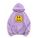 Smiley Face Hoodie Drew Smiley Face Printed Men's and Women's Casual Hooded Sweater