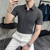 Men Short Sleeve T-Shirt Stretch Shirt Men's Short Sleeve