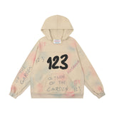 Rrr123 Hoodie Hand Painted Graffiti Retro Distressed Loose Hooded Sweater