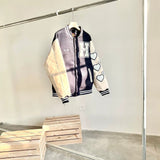 Human Made Sweatshirt Woolen Quilted Leather Baseball Uniform Loose