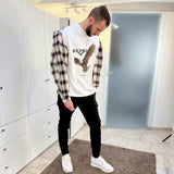 Present T Shirt Eagle Print Distressed Loose Hip Hop round Neck Couple