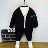 Toddler Boys Sweater Boys' Cardigan Knitted Sweater Spring and Autumn Clothing