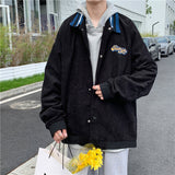 Corduroy Patch Jacket Corduroy Coat for Men Spring and Autumn Jacket