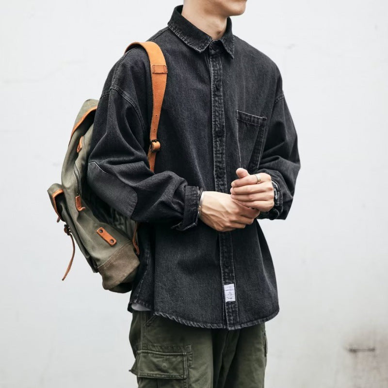 Denim Shirts Men's Long-Sleeved Casual Spring and Autumn Shirt