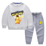 Children Pokemon Pikachu Hoodie & Pant Set Sweatshirt Set Pure Cotton Trendy