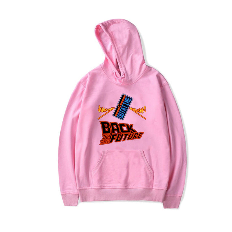 Back to the Future Costume Autumn and Winter Printed Pattern Hooded Sweater Women's