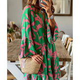 Women Exotic Dresses Long Sleeve Printed Dress