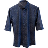 Men Shirts Floral Print Mid-Length Sleeves Shirt