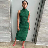 Music Festivals Rave Outfits Dress Summer round Neck Sexy Hollow out Strap Slim Fit Sheath Dress