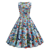 Vintage Empire Waist Dress Women's Printed Dress Party Dress