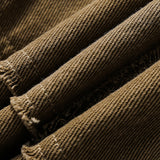 Men Shorts Straight Cargo Pants Casual Retro Loose Shorts